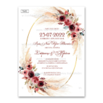 Προσκλητήριο γάμου Burgundy Roses