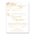 Προσκλητήριο γάμου Gold Foil