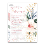 Προσκλητήριο γάμου Tropical Flowers
