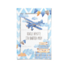 Μπλε Αεροπλανάκι Βάπτιση Αγόρι - Καρτολίνο για καβαλέτο