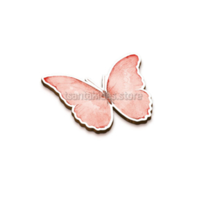 Πεταλούδα Ροζ Τριαντάφυλλα Βάπτιση Κορίτσι - Διακοσμητικό Μπομπονιέρας