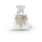 Boho Macrame Μπομπονιέρα για Βάπτιση Κορίτσι σε Πουγκί
